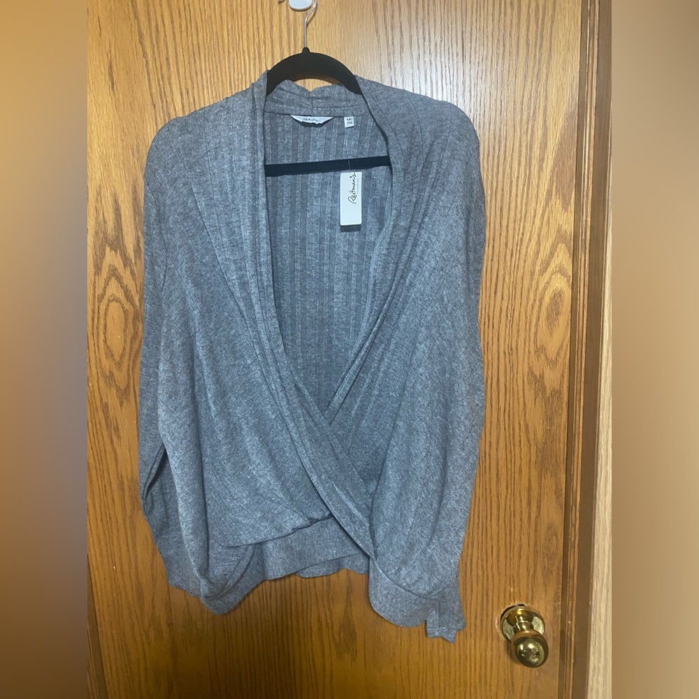 Long-Sleeve Wrap sweater top